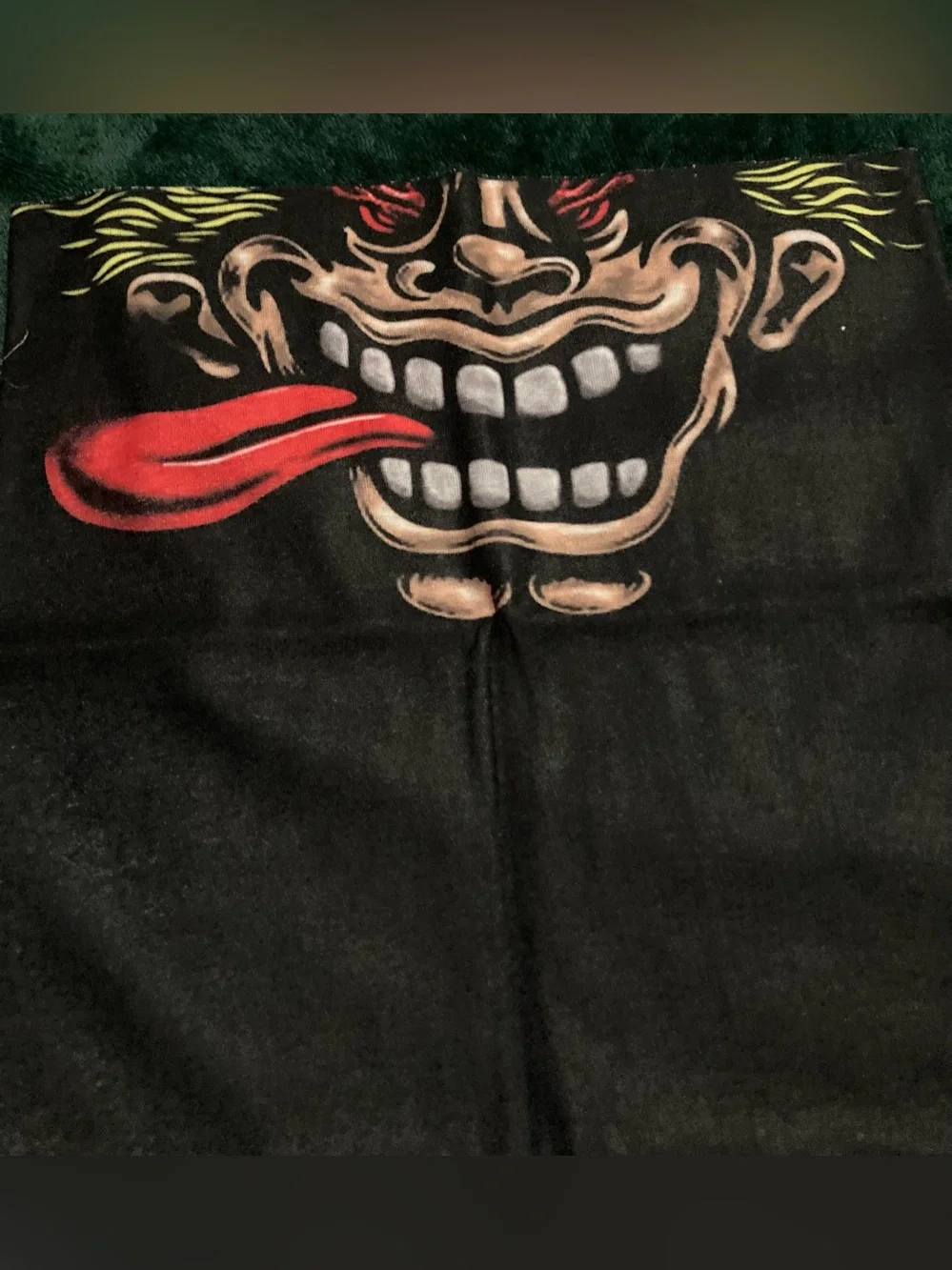 Graphic Black Face Gaiter Neck Scarf Face Mask NWT OS